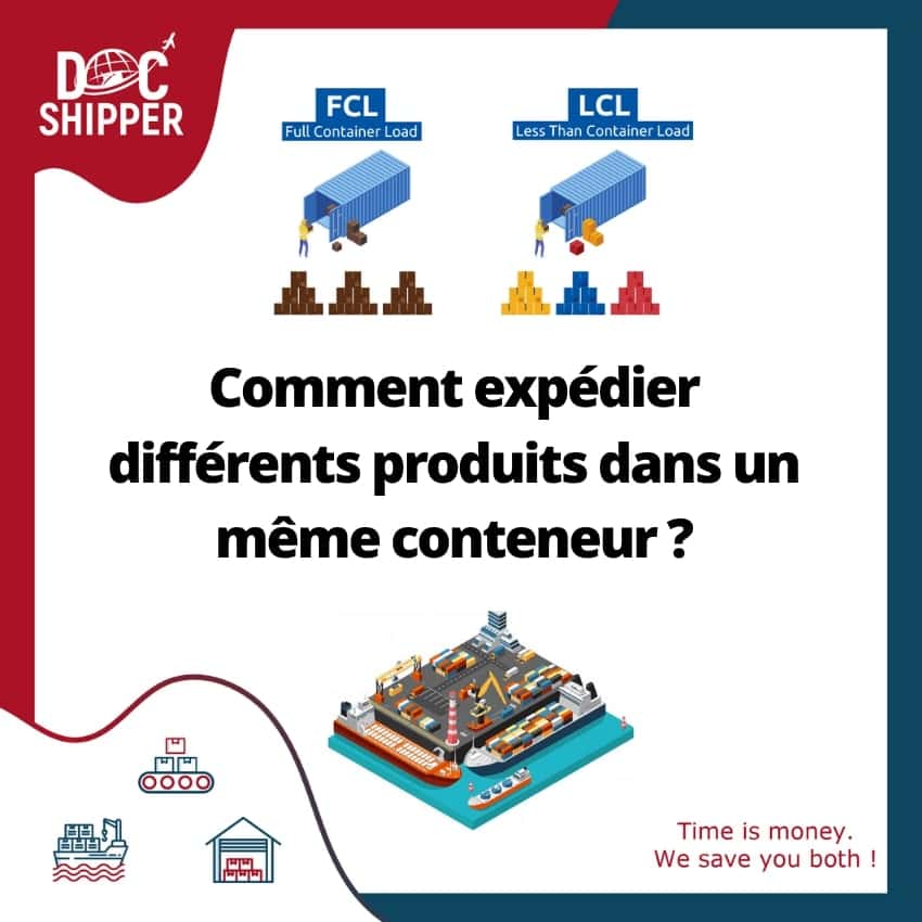 Comment expédier différents produits dans un même conteneur ?